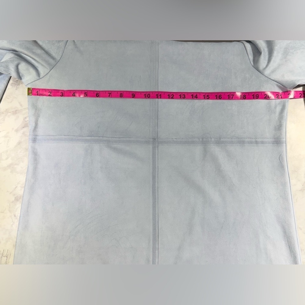 Soft Surroundings Light Blue Suede Top - Picture 3 of 9